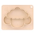 thumbnail image 1 of COOPHYA Suction Plate Baby Feeding Bowl Beige Water Drainage Tableware 1Pcs, 1 of 6