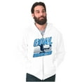 thumbnail image 4 of Athletic Soccer Fan Goal Oriented Pun Men's Big & Tall Graphic Zip Up Hoodie Brisco Brands 2X, 4 of 5