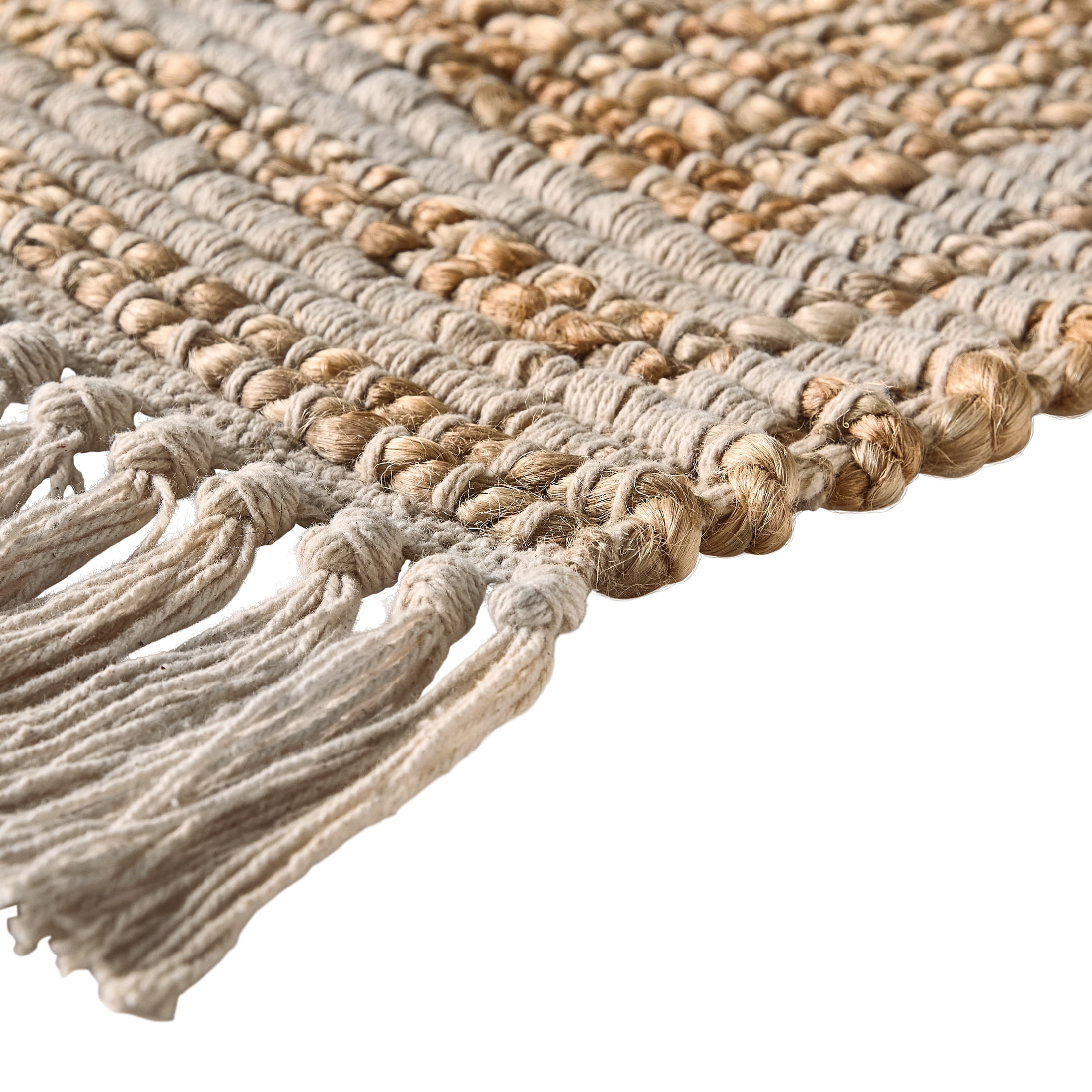 Better Homes & Gardens Interlocking Jute Accent Rug, Ivory & Natural, 24 in x 36 in