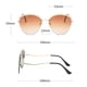 thumbnail image 2 of Gafas de sol sin marco del ojo de gato del borde cortado gafas de sol de moda de la personalidad de la moda, hechas de metal, 2 of 5