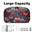thumbnail image 3 of Hearts Battle Oxford Fabric Digital Pouch for Electronic Devices, Waterproof Travel Case for Cell Phone Charger, Hard Drive, and Cords - 5.9x9.44x3.14 inches, 3 of 6