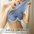 thumbnail image 3 of Seductiva Clearance Women's Wireless Bra Women's Camisole Tops with Built in Bra Neck Vest Padded Slim Fit Tank Tops Full-Coverage T-Shirt Bra for Everyday Wear, 3 of 4