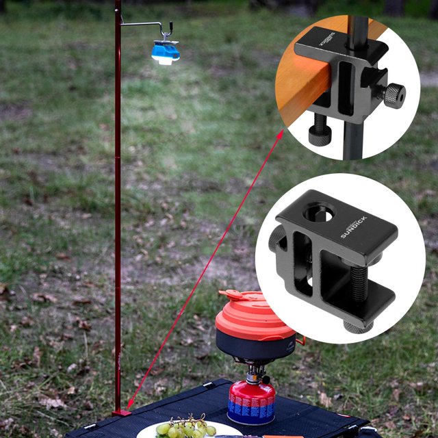 Pince de Fixation Extérieure Intérieure en Aluminium pour Meuble de Table Universelle Noire