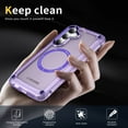 thumbnail image 5 of Strong Magnetic for Samsung Galaxy S25 Case, [10FT-Grade Drop Tested & Compatible with MagSafe] Translucent Anti-Fingerprint Anti Shockproof Protective Shell for Galaxy S25, Purple, 5 of 8