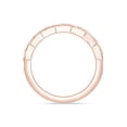 thumbnail image 4 of AFFY Round Cut White Natural Diamond Half-Eternity WeddIng Band RIng In 14K Rose Gold Over SterlIng Silver (0.17 Cttw, I2-I3 Clarity), RIng Size-4, 4 of 5