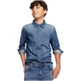 thumbnail image 3 of Camisa Tommy Hilfiger Maxwell de manga larga para niños, azul vaquero, 5 años, 3 of 3