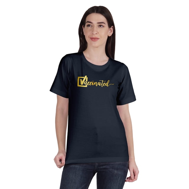 Inkmeso T-shirt Col Rond pro-Vaccin en Coton pour Femmes