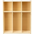 thumbnail image 5 of RRI Goods 3-Section Classroom Coat Locker Wooden Cubby Rack Backpack Hanger, 5 of 8
