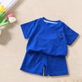 thumbnail image 2 of Ruyang Kids Girls 2 Piece Set Knit Top and Shorts Athletic Outfits Short Sleeve Matching Lounge Set Girls Breathable Outfits, 2 of 8