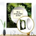 thumbnail image 3 of Designart "Elegance In Fragrant Mums I" Mums Green Large Square Mirror - Square Bedroom Mirror Printed Wall Decor - Traditional Square Printed Wall Mirror Art, 3 of 5