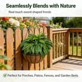 thumbnail image 5 of Large Artificial Boston Fern for Outdoors, 28/38/60/88 Fronds UV Resistant Fake Ferns, Realistic Faux Greenery for Porch & Hanging Baskets, No Fade Outdoor Plants, No Pot (1, 88-Leaf), 5 of 8