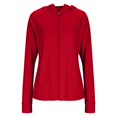 thumbnail image 4 of Nooxsoe Sun Protection Hoodie for Women Workout Hiking Tops Hood Thumbholes Outdoor Athletic Jacket Hiking Outdoor Shirts Solid Color Zip Up Hoodie Women Hooded Sun Shade Jacket Daily Wear A2-red Xl, 4 of 6