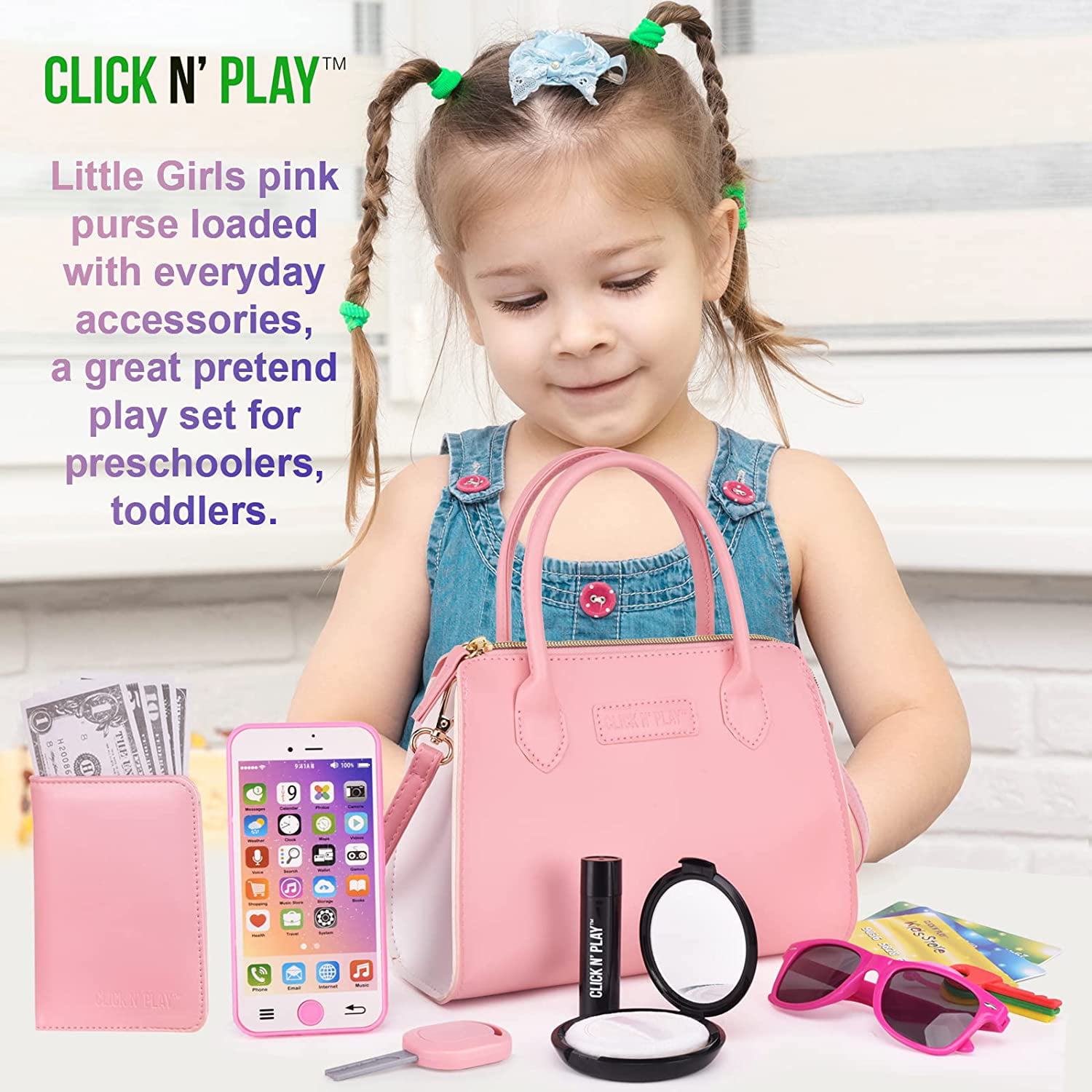 Online Bargains for 5-13 year olds - I know a little girl who's going to  love this for Christmas 🎁🎄 Little Girls Purse with Accessories and  Pretend Makeup for Toddlers - My