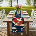 thumbnail image 4 of Table Runners 70 Inches Long Dress Scarves, Japanese Style Farmhouse Coffee/Dining/Kitchen Table Decor, Holiday Table Runner, Modern Cranes Cherry Flower Wave Navy Blue 13x70 Inch, 4 of 9