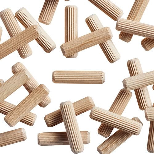 WidgetCo 5/16" x 1-1/4" Wood Dowel Pins, Multi-Groove (Qty 100)