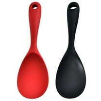 Mizh 2Pcs Silicone Rice Spoon Wear-resistant Rice Spatula Household Rice Scooper Food Supply