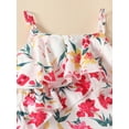 thumbnail image 6 of Arvbitana Baby Girl Sling Princess Dress Sleeveless Floral Print Ruffle Fishtail Dresses + Headband Summer Sweet Outfits for Daily Party 2Pcs 3-24M, 6 of 9