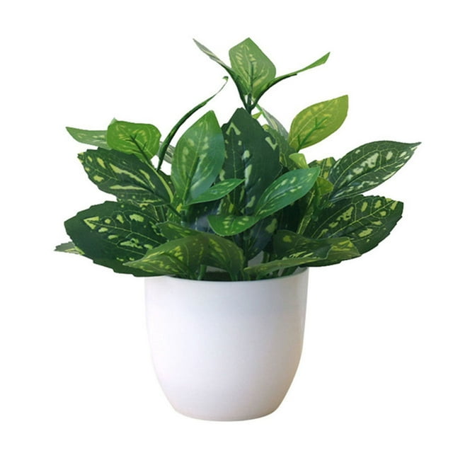Artificial Potted Plant Leaf Simulation artificial plant artificial Leaves Home Office Desktop Greenery Decoration, Plant Type 12