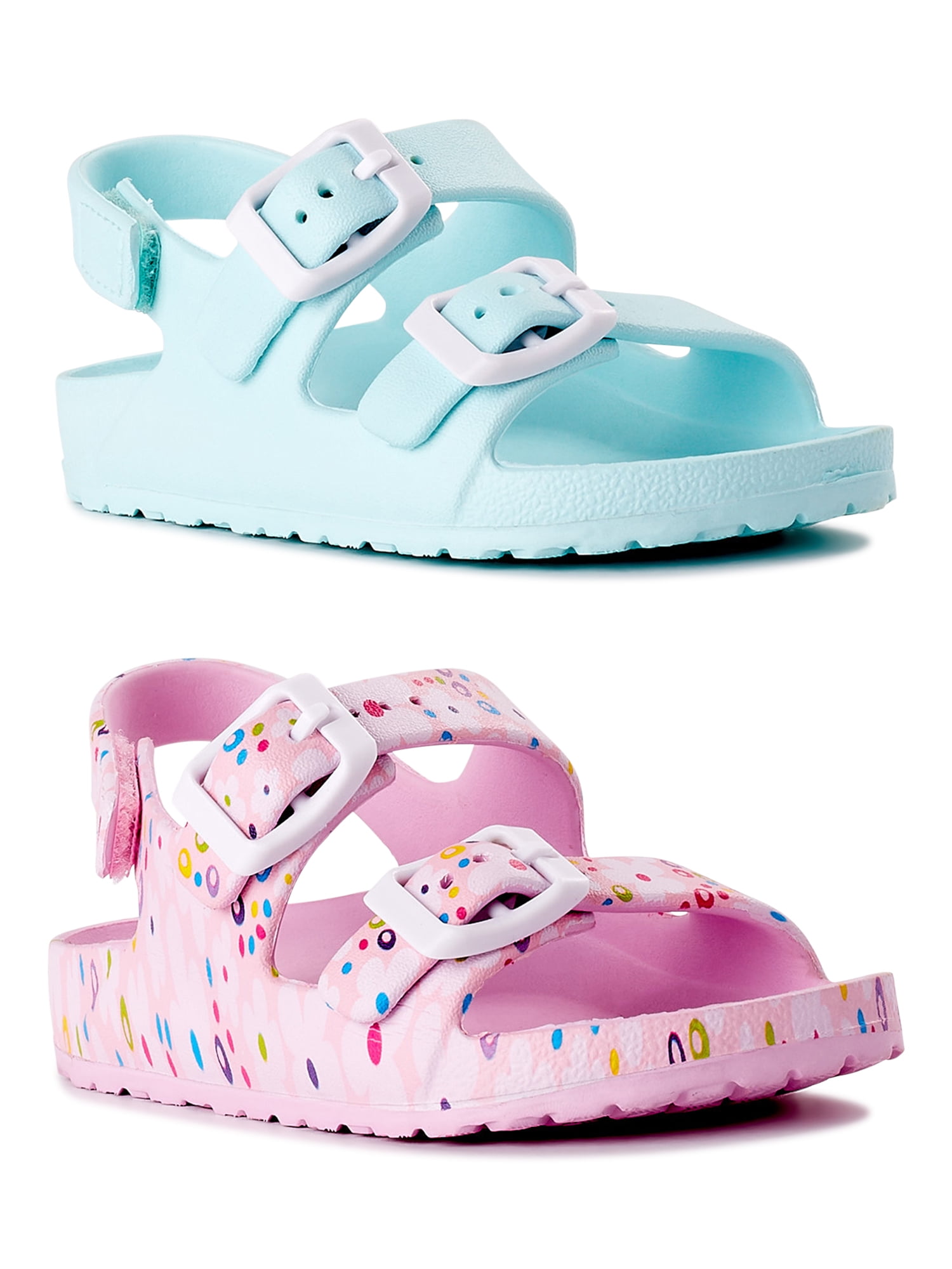 NEW Toddler Girls Water Shoes Large 9-10 Pink Mesh Slip On Aqua Socks Sandals 