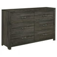 thumbnail image 2 of Lexicon Edina 6-Drawers Contemporary Wood Dresser in Dark Gray, 2 of 5