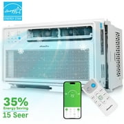 UHOMEPRO 12000 BTU Window Air Conditioner, 15-CEER Energy Efficient Window Air Conditioners, 35% Energy Saving, 42dB Super Quiet, Smart Inverter AC Window Unit, Fast Cooling, Easy Install