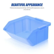 icolorfuled Plastic Storage Bins Stackable Nesting Shelf Box Blue 6pcs