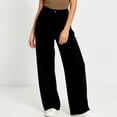thumbnail image 3 of Diufon Womens Corduroy Pants Dressy Casual Button Elastic Waist Wide Leg Trousers with Pockets Fall Winter Fashion Clothes, 3 of 6