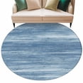 thumbnail image 6 of Blue Round Rug 5ft Washable Circle Kitchen Rugs Non Slip Vintage Modern Abstract Art Ombre Large Area Rug Indoor Floor Carpet for Bedroom Living Room Home Office Dining Room Nursery, 6 of 8