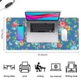 thumbnail image 5 of Long Mouse Pads for Desk,Pioneer Flower Floral Print Pattern Desk Mats on Top Of Desks, Desk Mouse Pad Extra Large with 3mm Non-Slip Base and Stitched Edge for Gaming,Office,Work,Home 35.4"x15.7", 5 of 6