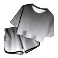 thumbnail image 3 of WOYY Toddler Girls Summer Outfits Gradient Short Sleeve T-Shirt Shorts Set, Sizes 4-5T, 3 of 4
