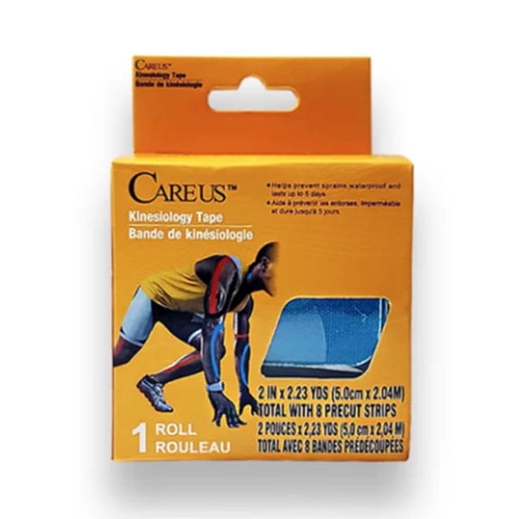 Careus Kinesiology 2"x 2.23" Blue Kinesiology Sports Tape