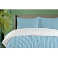 thumbnail image 4 of Ambesonne Polka Dots Duvet Cover Sets, Simple Picnic Theme Dots, 2-King, Deep Sky Blue and White, 4 of 7