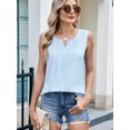 thumbnail image 2 of Womens Summer Tank Top Sleeveless Business Casual Outfits 2025 Basic Loose Dressy Work Shirt  Blue S, 2 of 8