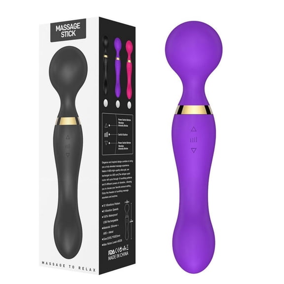 Multispeed Rechargeable Vibrating Massager Wand Personal Full Body Therapy with Silicone ABS Plastic