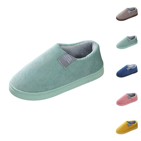 Slippers for Women Men 2025 Winter Lined Fuzzy Soft Warm Slipper Indoor House Slippers