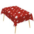 thumbnail image 6 of Duangreer Red Christmas Rectangle Tablecloth, White Xmas Trees Print Table Cover with Waterproof Wrinkle Resistant for Party Decorations, 52 x 70 Inch, 6 of 6