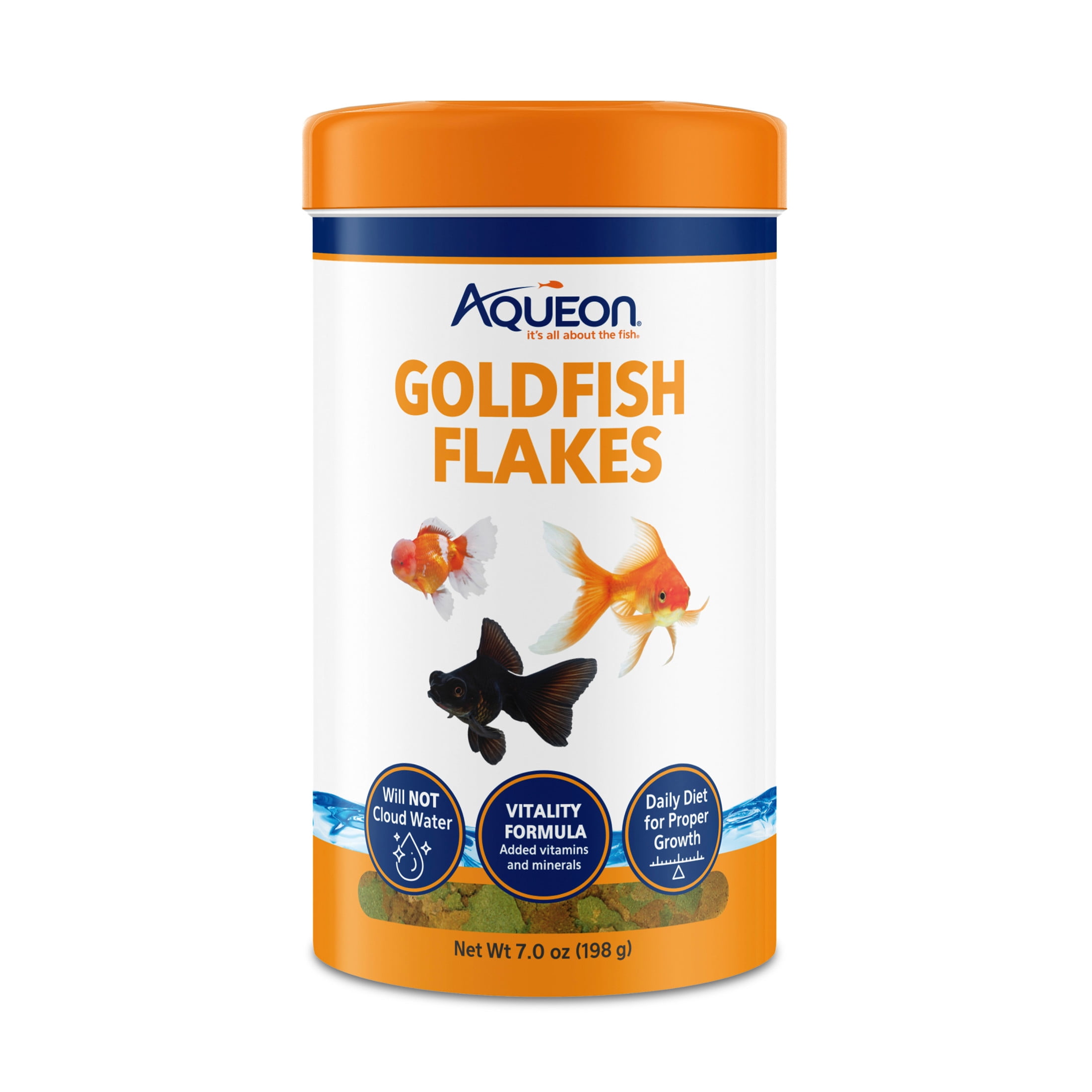 (4 pack) Aqueon Goldfish Flakes Fish Food 7 ounces