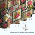 thumbnail image 6 of Pioneer Flower Floral Print Pattern Shower Curtain 72"x72", Bathroom Decorative Shower Curtain Set with 12 Hooks, Waterproof Washable, 6 of 6