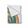 thumbnail image 2 of Rainbow Soft Flannel Fleece Throw Blanket, Spiral Rosette Pattern with Wavy Stripes Abstract Contemporary Design, Cozy Plush for Indoor and Outdoor Use, 50" x 70", Multicolor, by Ambesonne, 2 of 6