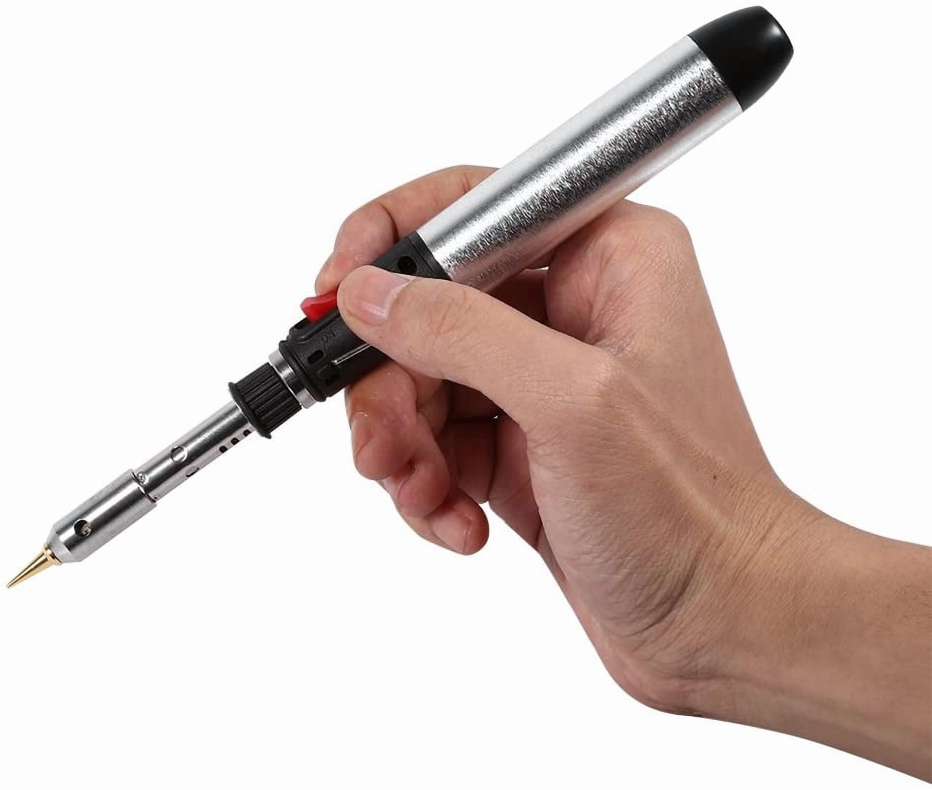CATPAN Cordless Butane Soldering Iron, Gas Welding Heat Pen Torch Mini Cooking Blower Temperature Tool Professional Portable Solder Kit Precision Electronics Jewelry Maintenance Vehicle Repairing
