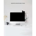 thumbnail image 2 of Monitor Stand, Puppy Tail Hook for Headphone, Saves Desk Space and Protects Headphones, Organizer Decorative Hanger for Hanging Keys Cables and More (Black (Cat)), 2 of 3