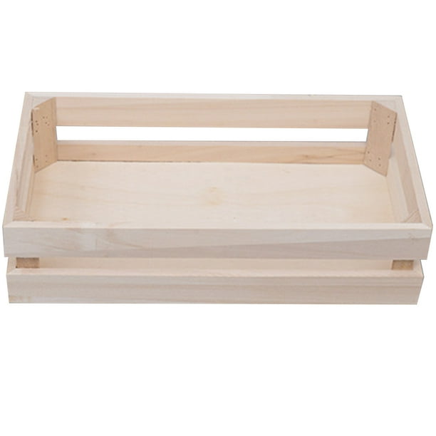 WORGEOUS Cesta de almacenamiento de madera Rectángulo de juguete pequeño Organizador de juguetes Canasta de almacenamiento simple para el hogar