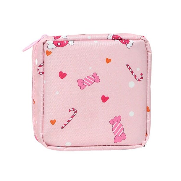 Bolsa de cosméticos para mujer, neceser de viaje, organizador de maquillaje, lápiz labial, almohadillas sanitarias, neceser de aseo, moda Fivean unisex