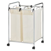 Mainstays 2-Bag Rolling Laundry Sorter Cart