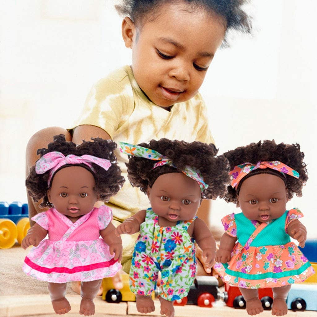 Poupee Realiste Noire pour Bebe Fille garcon Jouet en Silicone Vinyle Doux Realiste pour Enfants Jouet Lavable Corps Entier Jouet Bebe Realiste pour Anniversaire A 01 7.8 Po Walmart