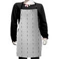 thumbnail image 1 of Abstract Kids Apron, Monochrome Lines and Dots Abstract Image with Geometrical Elements Oval Shapes, Boys Girls Apron Bib with Adjustable Ties for Cooking Baking Painting, Black White, by Ambesonne, 1 of 2