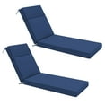 thumbnail image 5 of Snubbull 2 Pack Outdoor Chaise Lounge Cushions, with High-Density Foam, Ties Waterproof & Fade Resistant for Lawn and Pool Lounge Chairs, 72x21x4 inch, Blue, 5 of 6