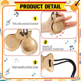 thumbnail image 3 of 4PCS Spanish Castanets Traditional Flamenco Castanets Wooden Hand Percussion Castanets Music Instrument for Beginner-D, 3 of 7