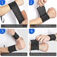 thumbnail image 2 of 4 Pcs Attelle de Poignet pour Tunnel Carpien, Sangle de Compression pour Poignet, Attelle de Main pour Adulte, Sangle de Poignet Réglable, Noir, 2 of 5