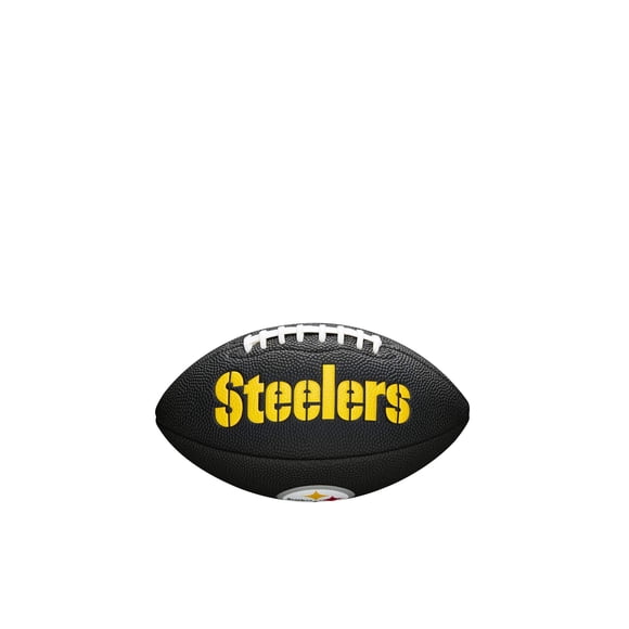 WILSON Sporting Goods NFL Pittsburgh Steelers Team Logo Football , Black, Mini Size